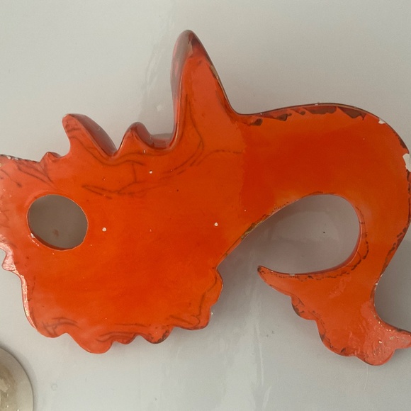 4 VINTAGE WALL PLAQUES SEAHORSE & DOLPHIN FISH MCM - Picture 7 of 9